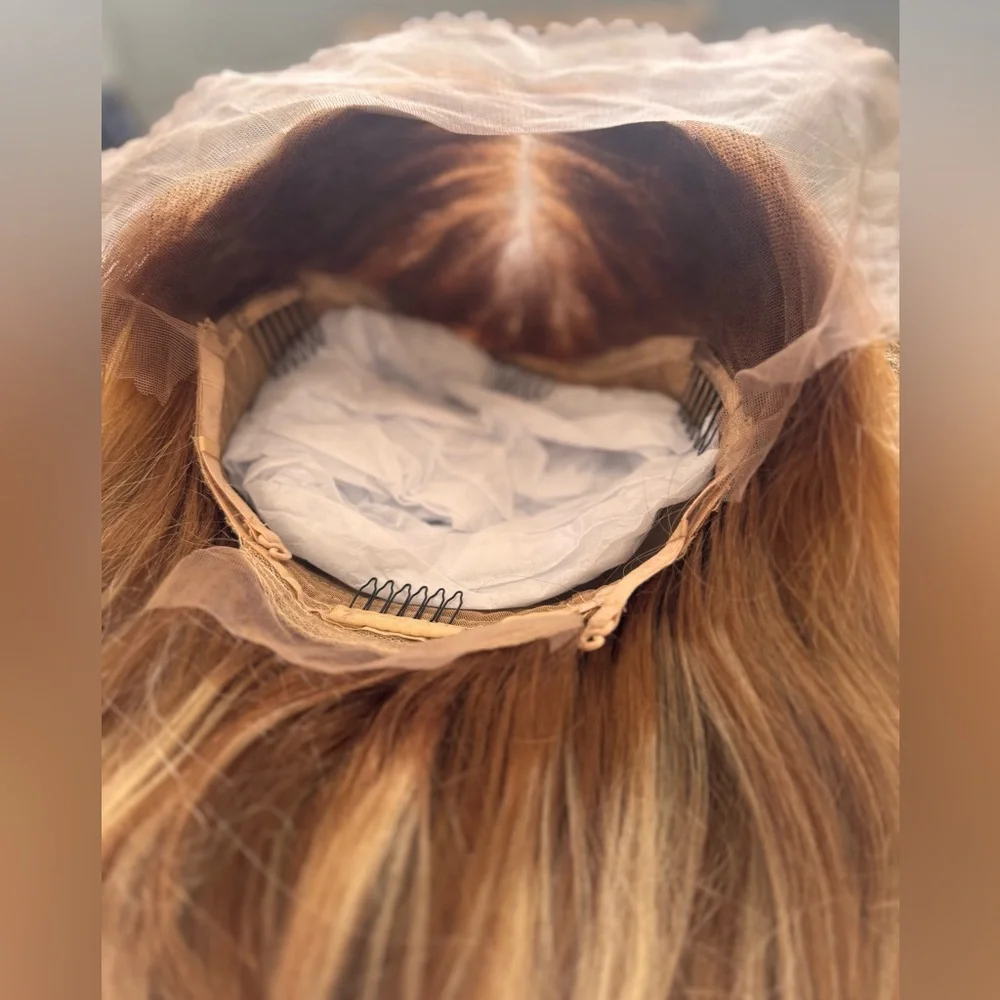 Rich Girl Vibe Balayage Blonde Highlight HD Transparent Lace Front HumanHair Wig - Picture 15 of 16